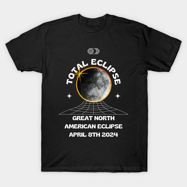 Great North American Eclipse Tour Front and Back Print Total Eclipse Solar Eclipse Tour Dates 8th April 2024 by DeanWardDesigns